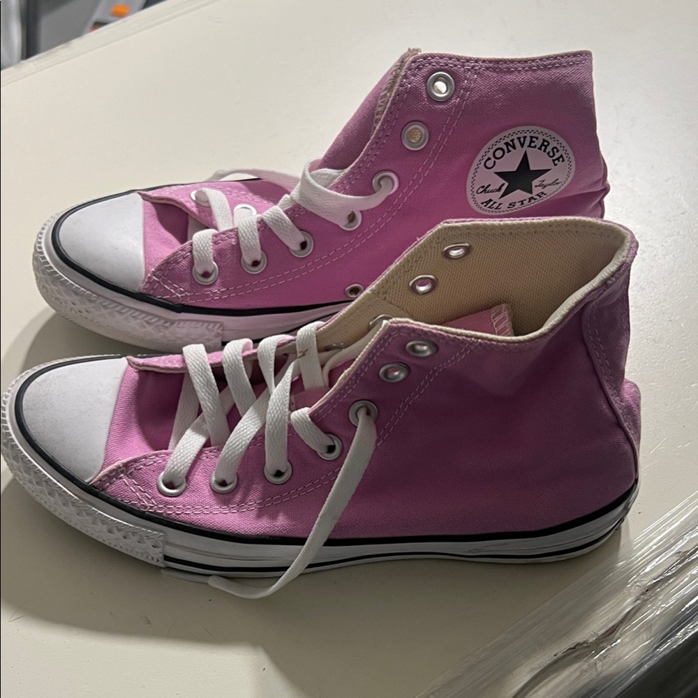 Converse Pink Canvas High-Tops